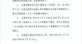 广东一村:结婚奖1万,每生一娃奖1万,秒到账!