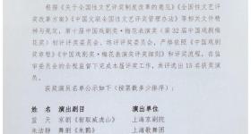 中国戏剧梅花奖终评结果公示，蓝天、朱洁静等15名演员入选