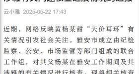 官方通报黄杨钿甜父亲情况核查进展：被立案调查