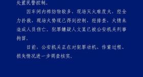 男子在纺织车间放火已被刑拘