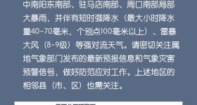 河南省气象台发布暴雨蓝色预警！南部、东部……