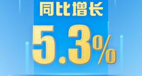 上半年国内生产总值660536亿元 同比增长5.3%