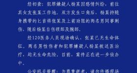 成都警方通报：因感情纠纷持刀伤人致女友死亡，男子被控制