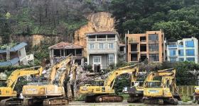 广州白云发生山体滑坡多人被困