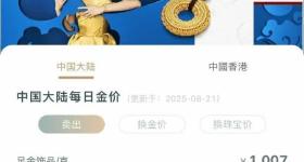 金饰克价再次突破1000元大关