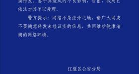 武汉江夏警方回应“双胞胎学生跳楼”：不实，杜撰者被处理