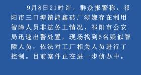 砖厂涉嫌利用智障人员非法务工？湖南祁阳警方通报